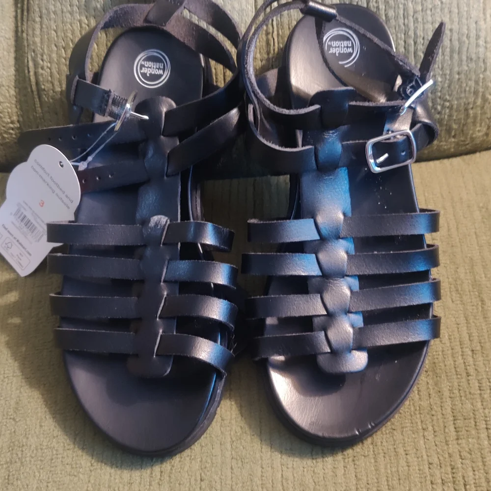 Modern Society‎ Black Strappy Sandals